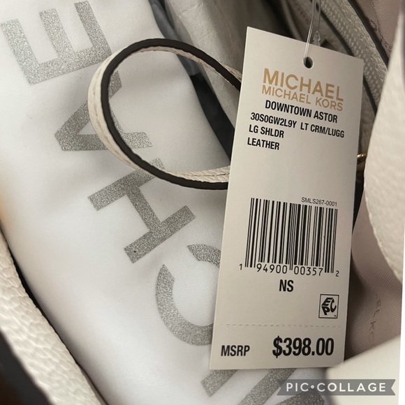 MICHAEL KORS DOWNTOWN ASTOR LEATHER SHOULDER BAG - Picture 10 of 10